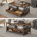 Table Basse Bois Metal Industrielle