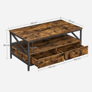 Table Basse Bois Metal Industrielle