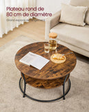Table Basse Ronde Industrielle