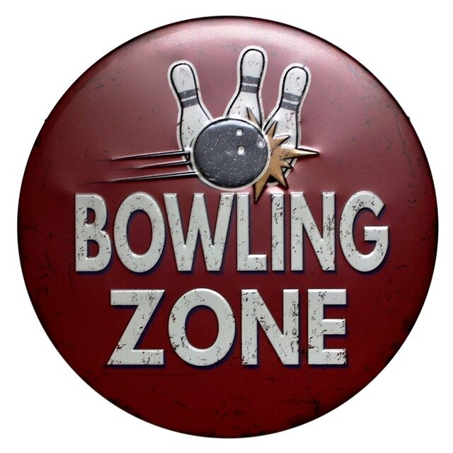 plaque murale industrielle bowling