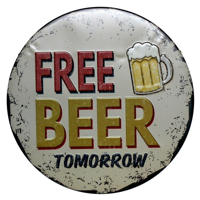 bière gratuite industrielle plaque
