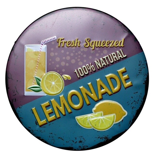 plaque murale industrielle limonade