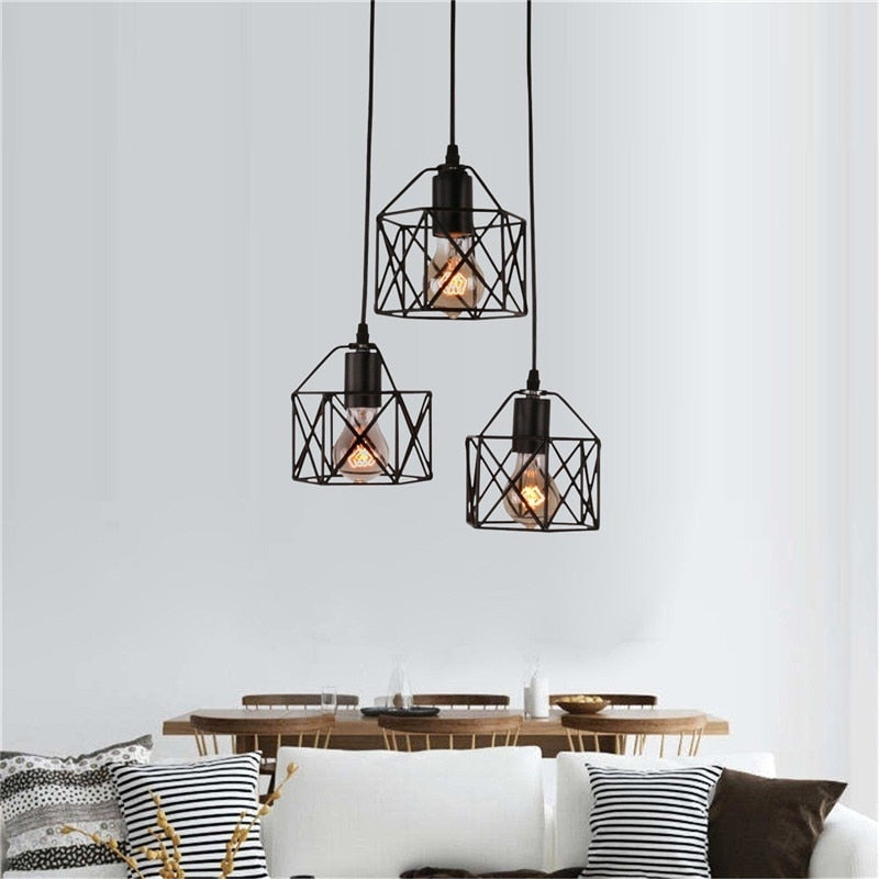 Suspension style Industrielle 3 Lampes