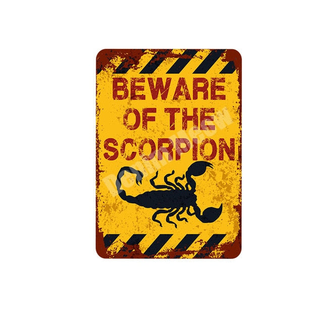 plaque murale industrielle scorpions